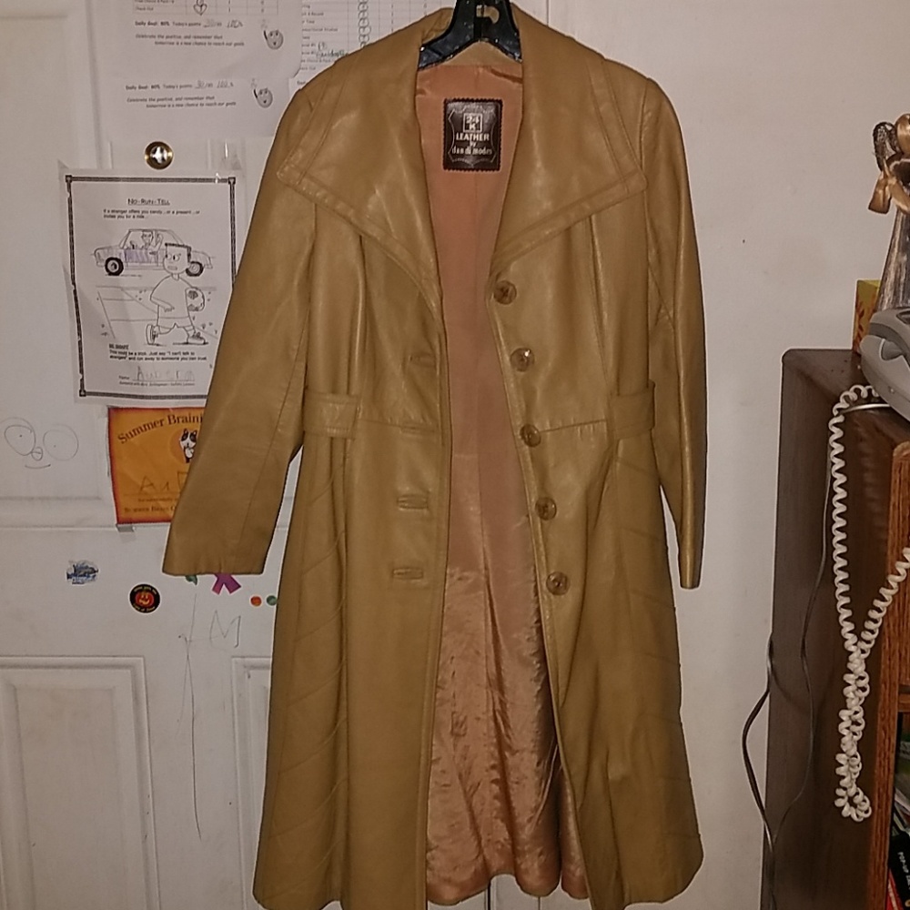 Vintage leather trench